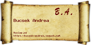 Bucsek Andrea névjegykártya